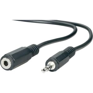 CABO AUDIO 1xJACK-3.5H A 1xJACK-3.5M 2M EXTENSÃO