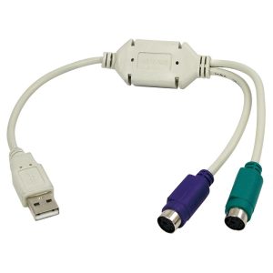 Adaptador USB 1.1 A Macho para 2 x PS2 Fêmea