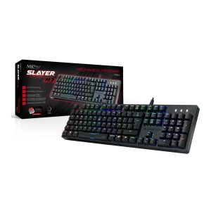 TECLADO GAMER RGB MECÂNICO - MKPLUS SLAYER M3, SW:RED