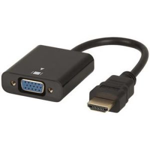 CABO CONVERSOR DE HDMI A M P/ VGA F, 0.25M, PRETO - NBA300C