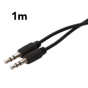 CABO AUDIO JACK 3.5MM M P/ JACK 3.5MM M ST 1M PRETO