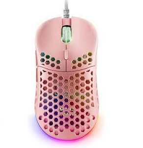 Rato USB Mars Gaming MM55 12800dpi Rosa
